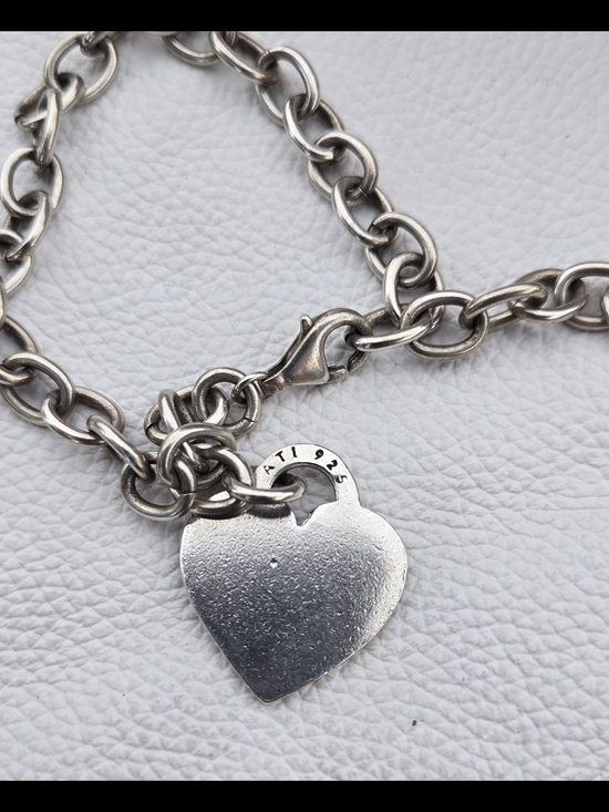 Jewelry - Sterling Silver Heart Charm Bracelet - Silver